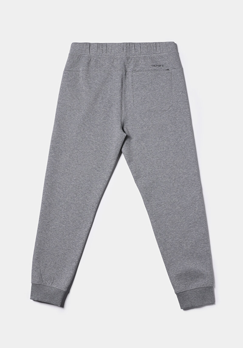 Regular Fit Orta Bel Düz Erkek Gri Eşofman Altı