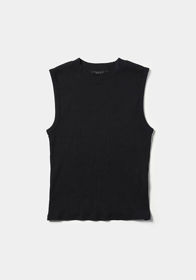 Slim Fit   Kadın Siyah Atlet