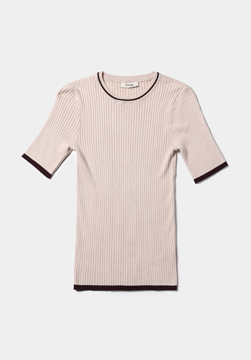 Slim Fit   Kadın Bej  Kazak