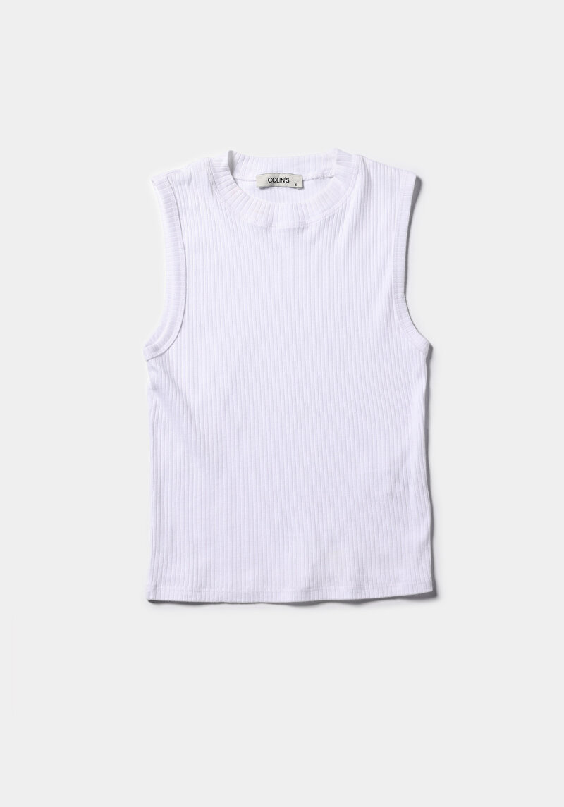 Slim Fit   Kadın Beyaz Atlet