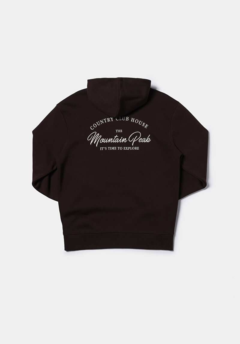 Comfort Fit   Erkek Kahverengi Sweatshirt