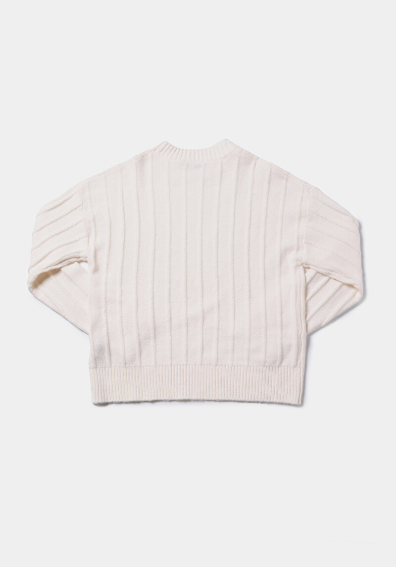 Regular Fit Yarım Balıkçı Yaka Düz Kadın Beyaz Kazak