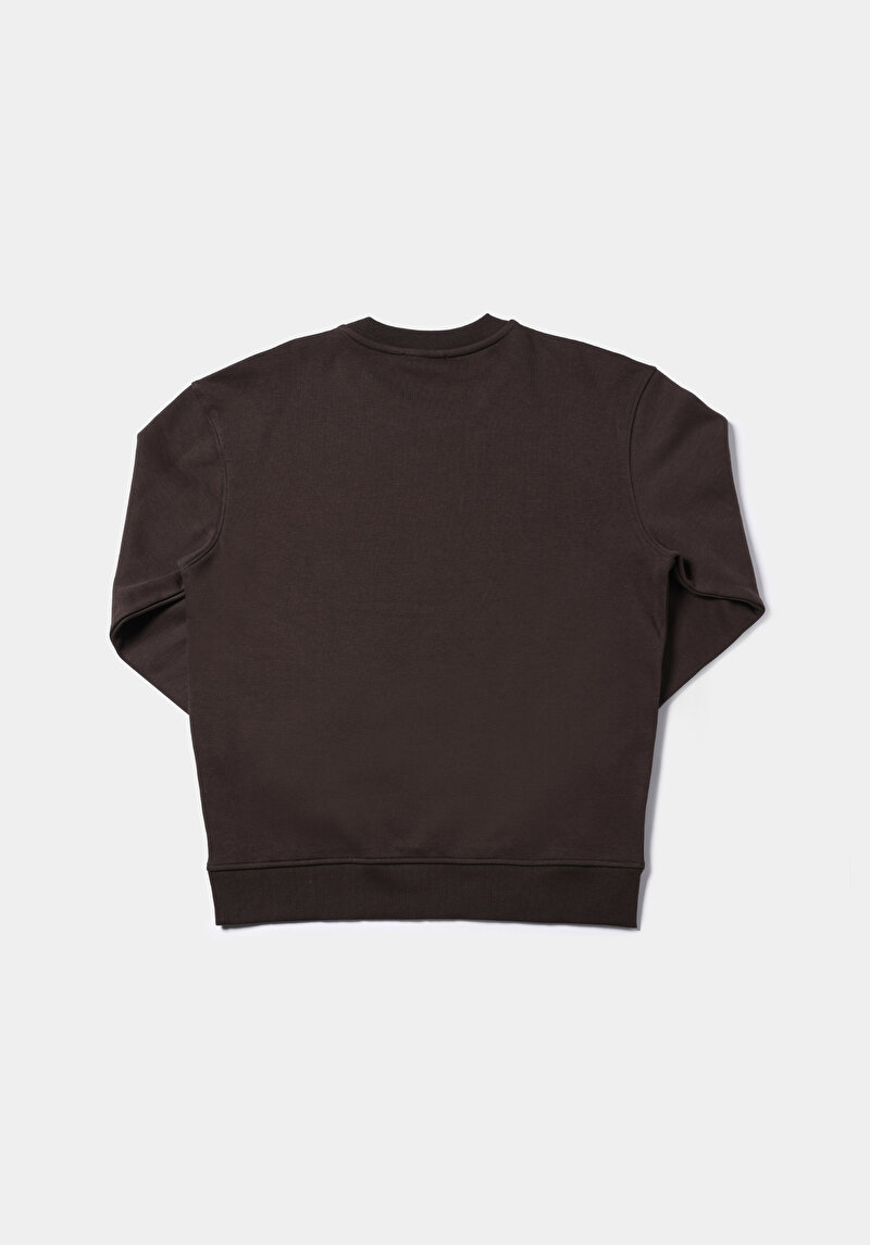 Comfort Fit   Erkek Kahverengi Sweatshirt