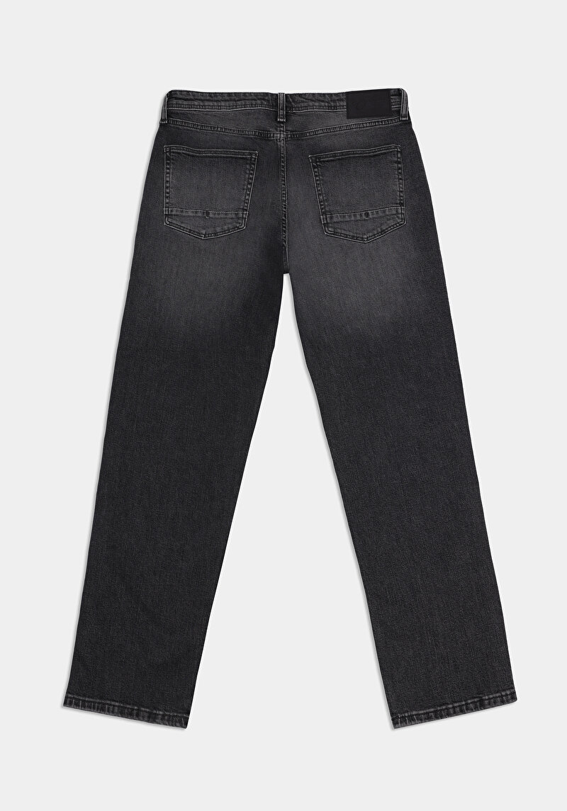 Loose Straight Fit   Erkek Antrasit Jean Pantolon