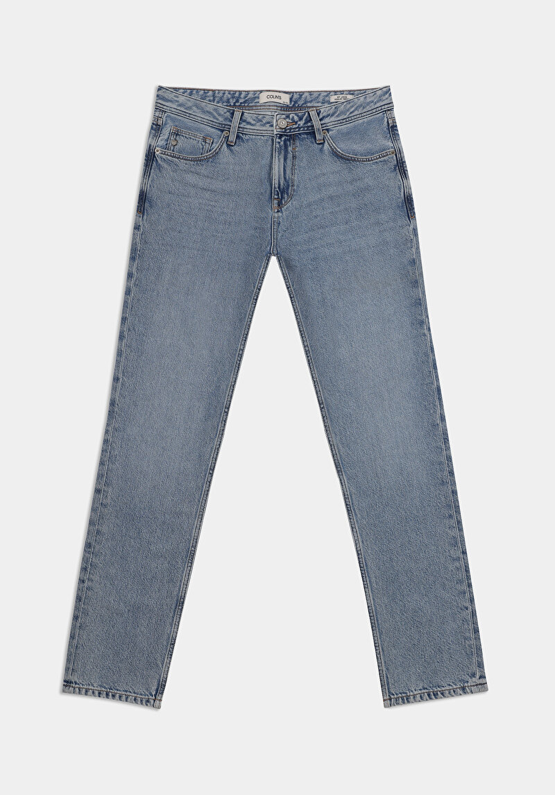 Regular Fit   Erkek İndigo Jean Pantolon