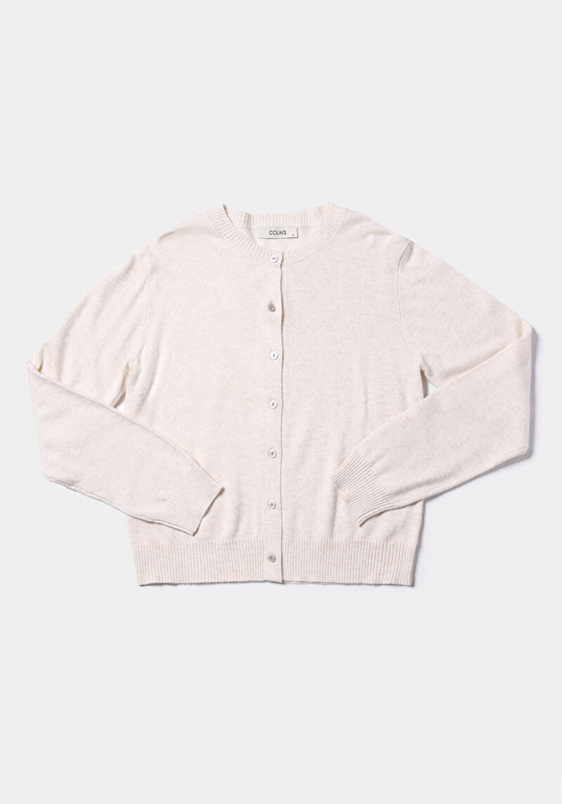 Slim Fit   Kadın Bej Hırka