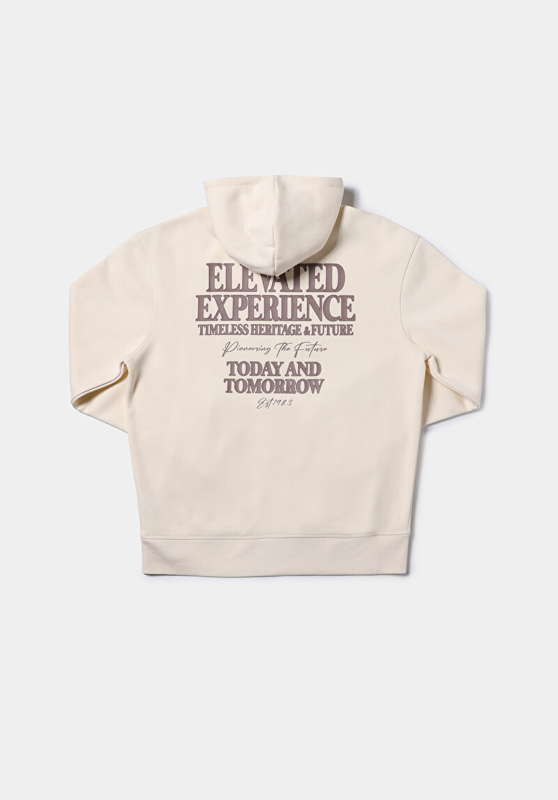 Comfort Fit   Erkek Ekru Sweatshirt