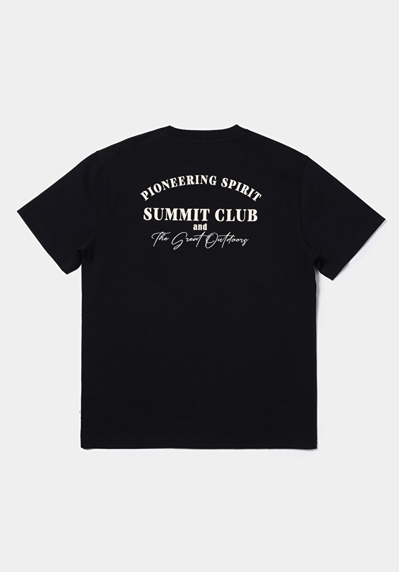 Comfort Fit Yuvarlak Yaka Düz Erkek Siyah Kısa Kol Tişört