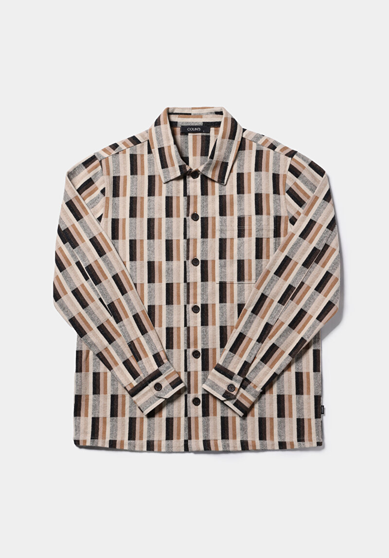 Comfort Fit   Erkek Bej Shacket