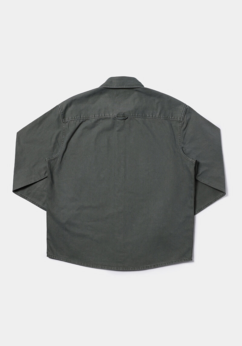 Oversize Fit   Erkek Yeşil Shacket