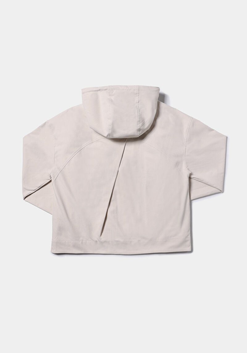 Regular Fit     Kadın Ekru Yağmurluk