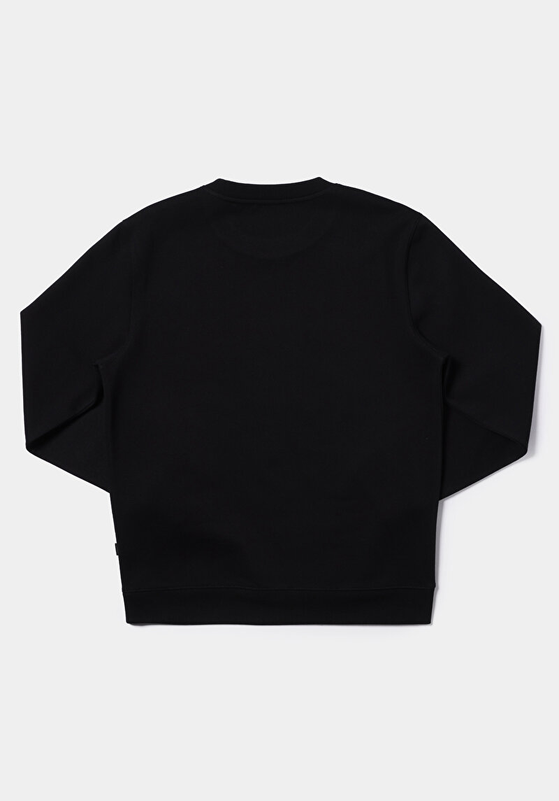 Regular Fit   Erkek Siyah Sweatshirt