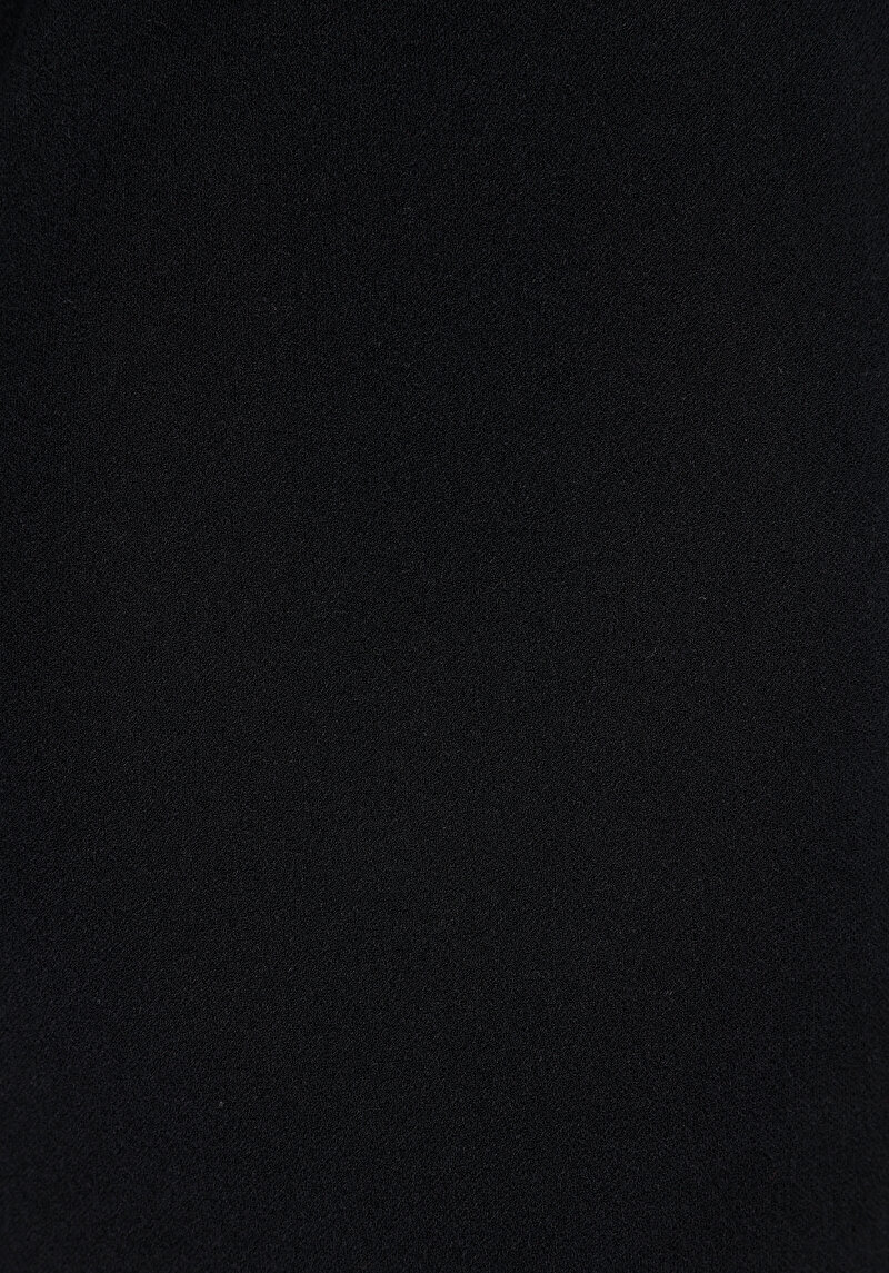 Regular Fit Orta Bel Düz Kadın Siyah Eşofman Altı