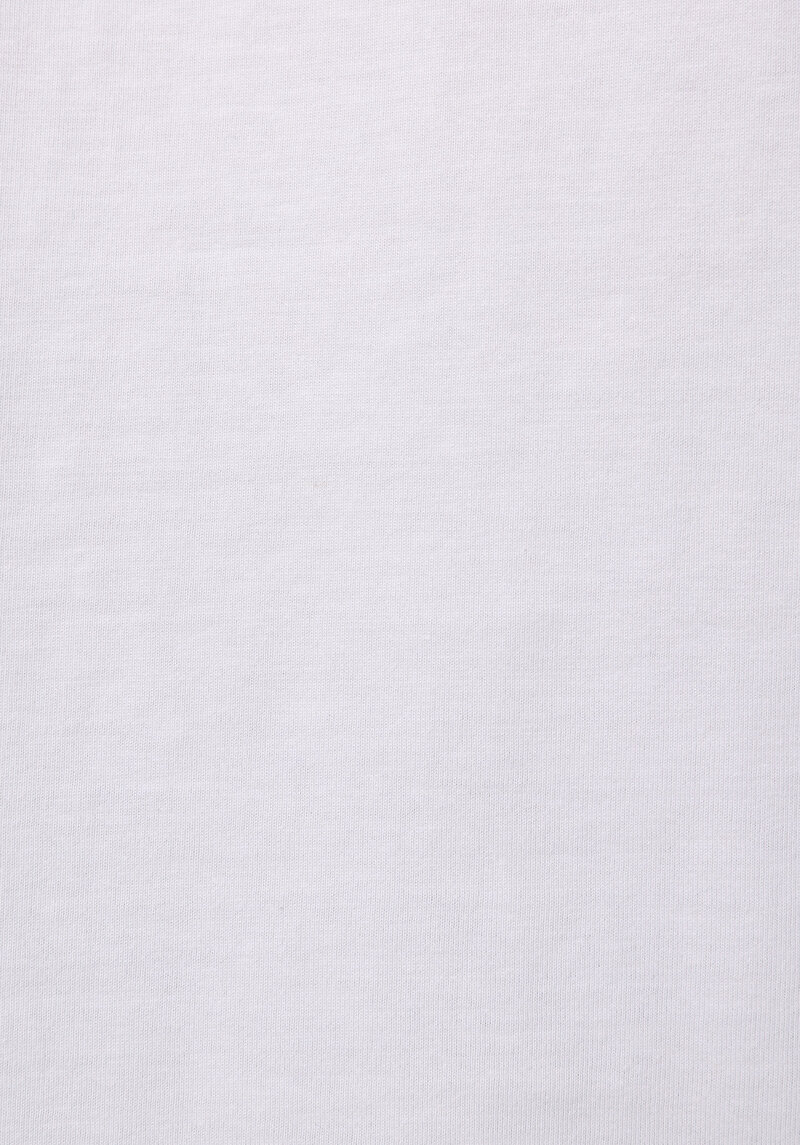 Regular Fit Yuvarlak Yaka Baskılı Kadın Beyaz Kısa Kol Tişört