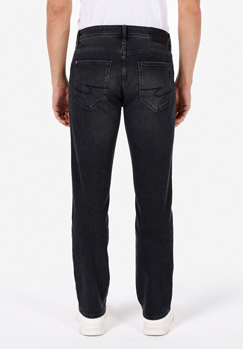 Regular Fit   Erkek Black Denim Jean Pantolon