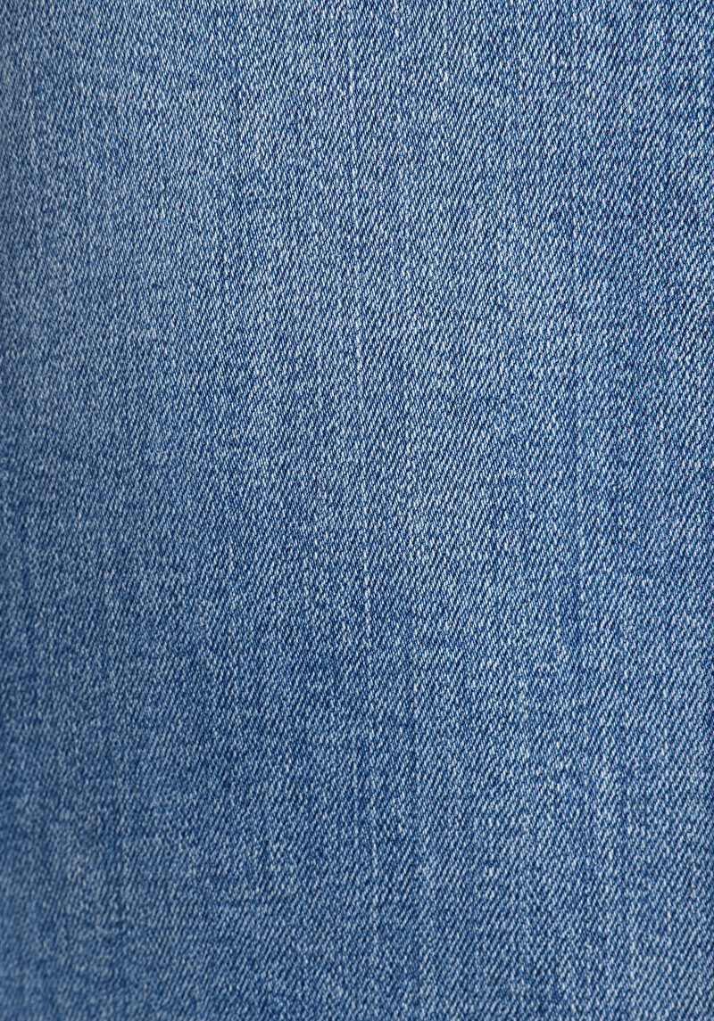 Straight Fit Düşük Bel Düz Paça Erkek Mid İndigo Denim Jean Pantolon