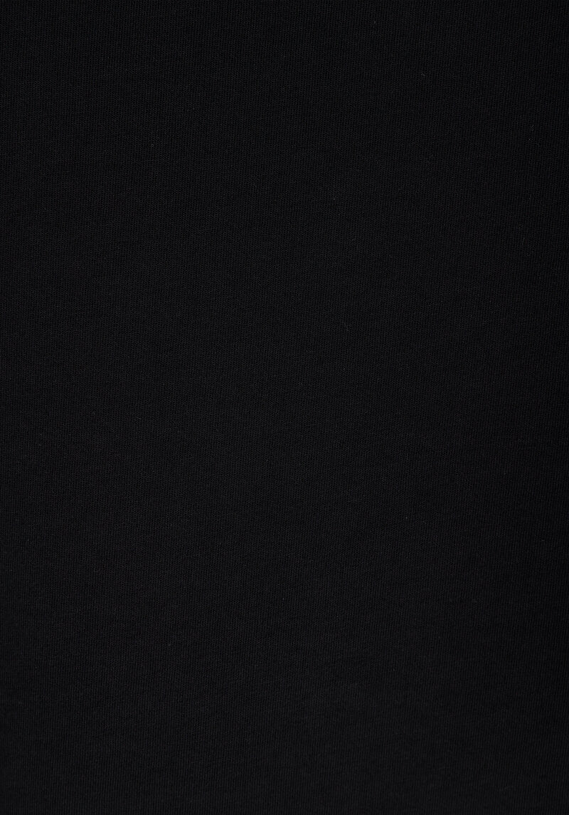 Comfort Fit Yuvarlak Yaka Düz Erkek Siyah Kısa Kol Tişört