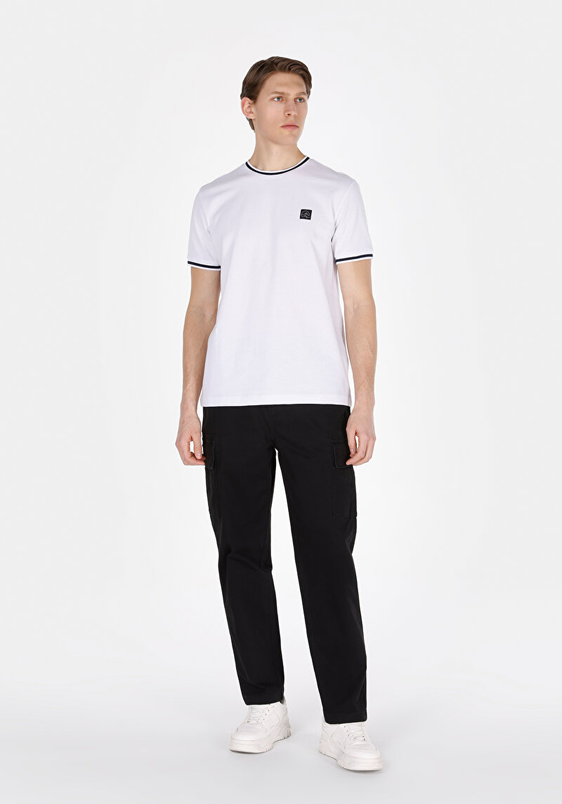 Regular Fit Orta Bel Düz Paça Erkek Siyah  Pantolon