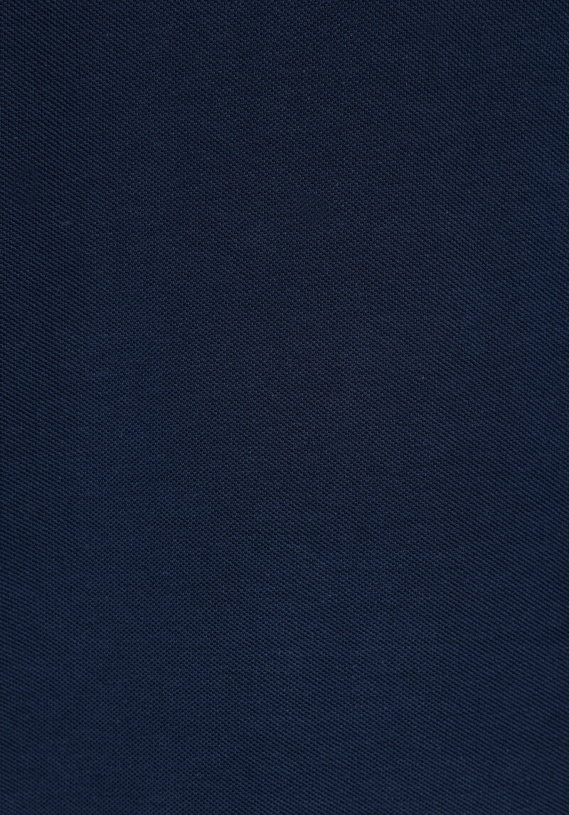 Comfort Fit Polo Yaka Düz Erkek Lacivert Kısa Kol Tişört