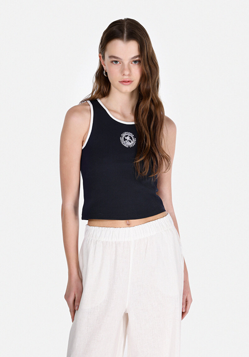 Slim Fit Kadın Lacivert Atlet