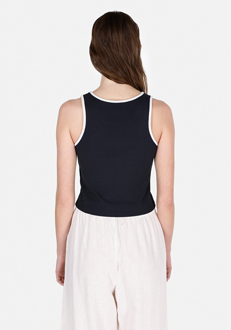 Slim Fit Kadın Lacivert Atlet