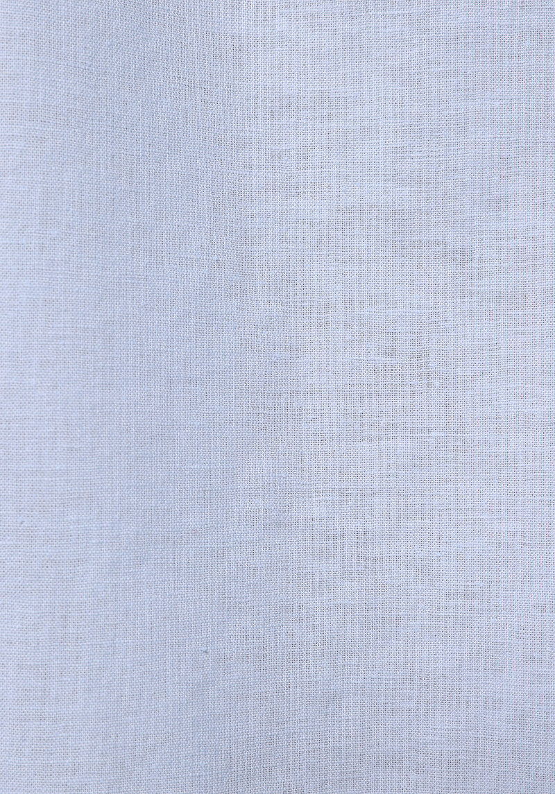 Regular Fit Shirt Neck Düz Erkek Mavi Uzun Kol Gömlek