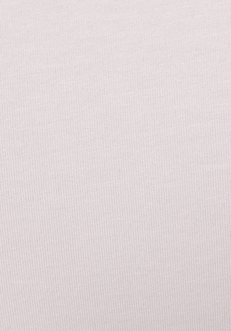 Slim Fit Yuvarlak Yaka Düz Kadın Ekru Kısa Kol Tişört