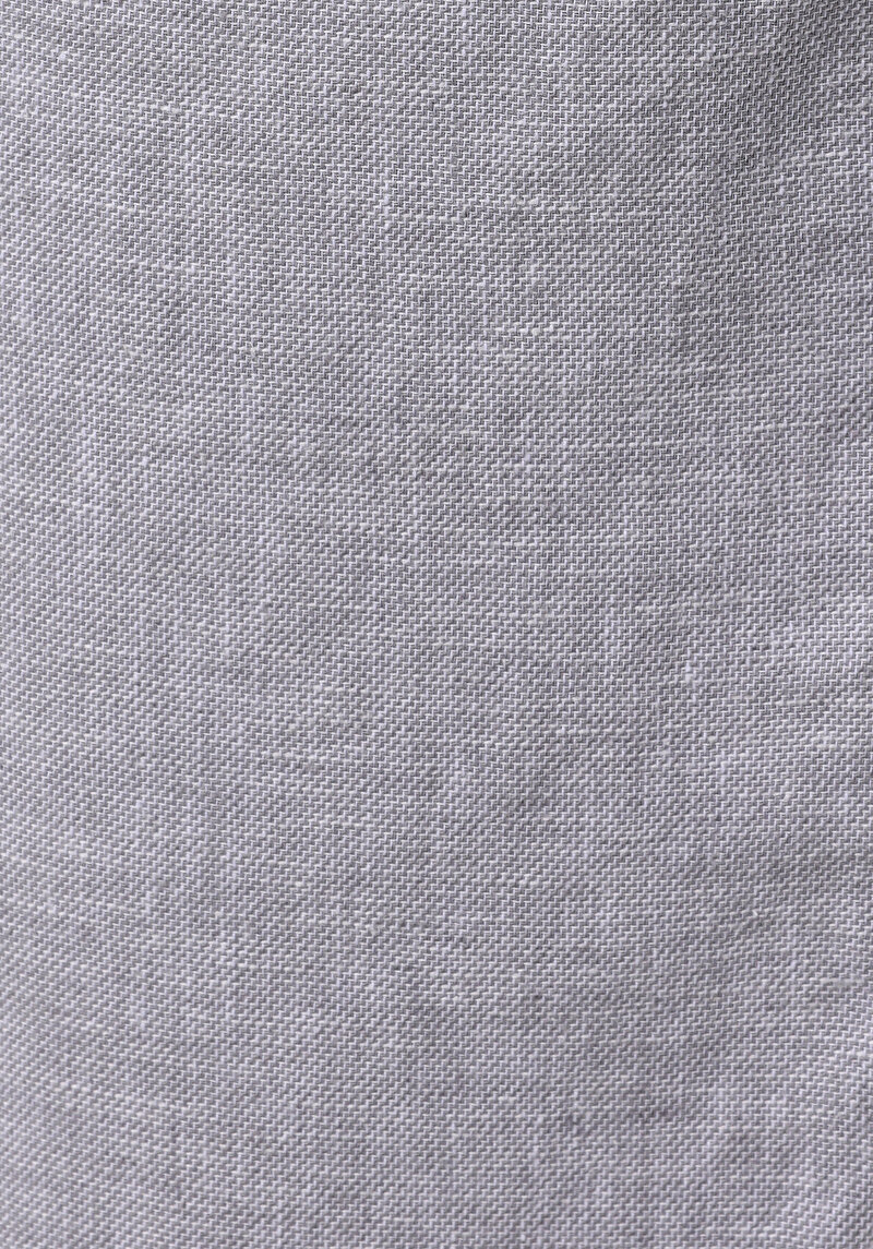 Regular Fit Orta Bel Düz Erkek Gri Şort