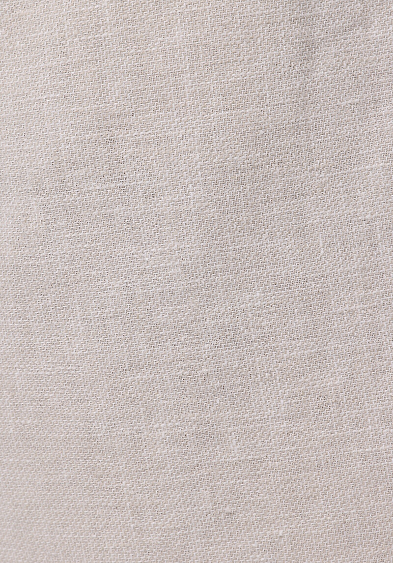 Regular Fit Orta Bel Düz Erkek Bej Şort