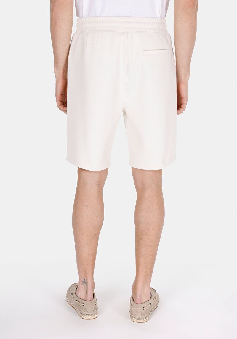 Regular Fit Orta Bel Düz Erkek Taş Şort