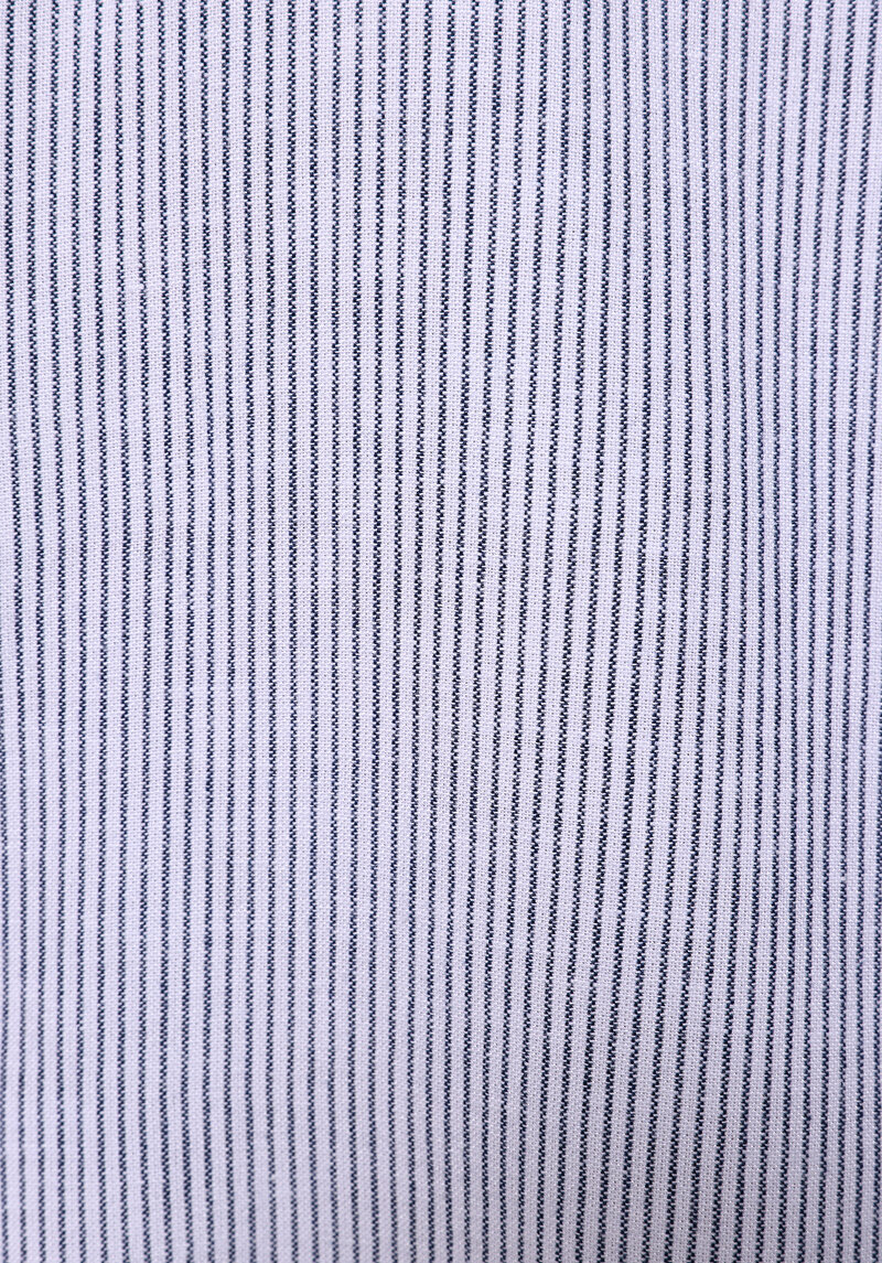 Regular Fit Shirt Neck Çizgili Erkek Lacivert Uzun Kol Gömlek