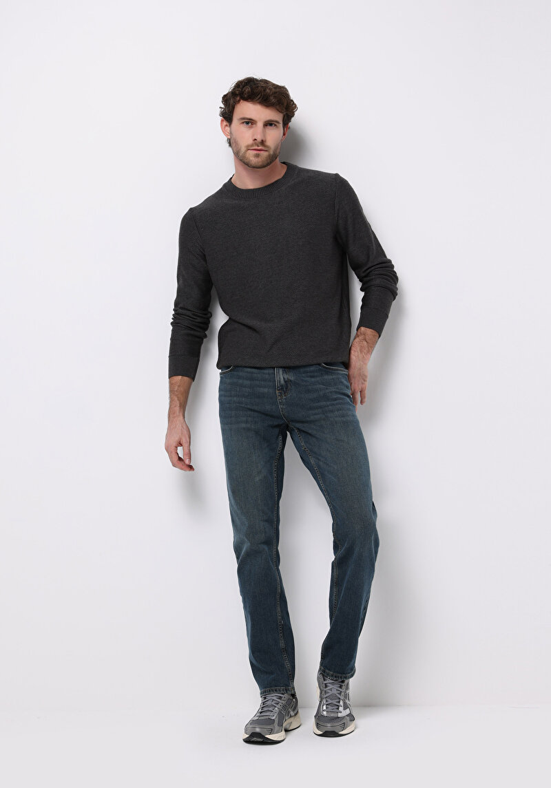 Straight Fit   Erkek Siyah Jean Pantolon