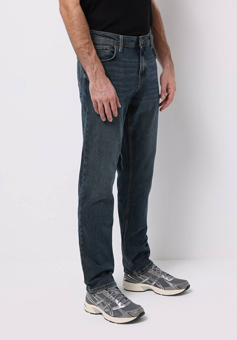 Straight Fit   Erkek Siyah Jean Pantolon