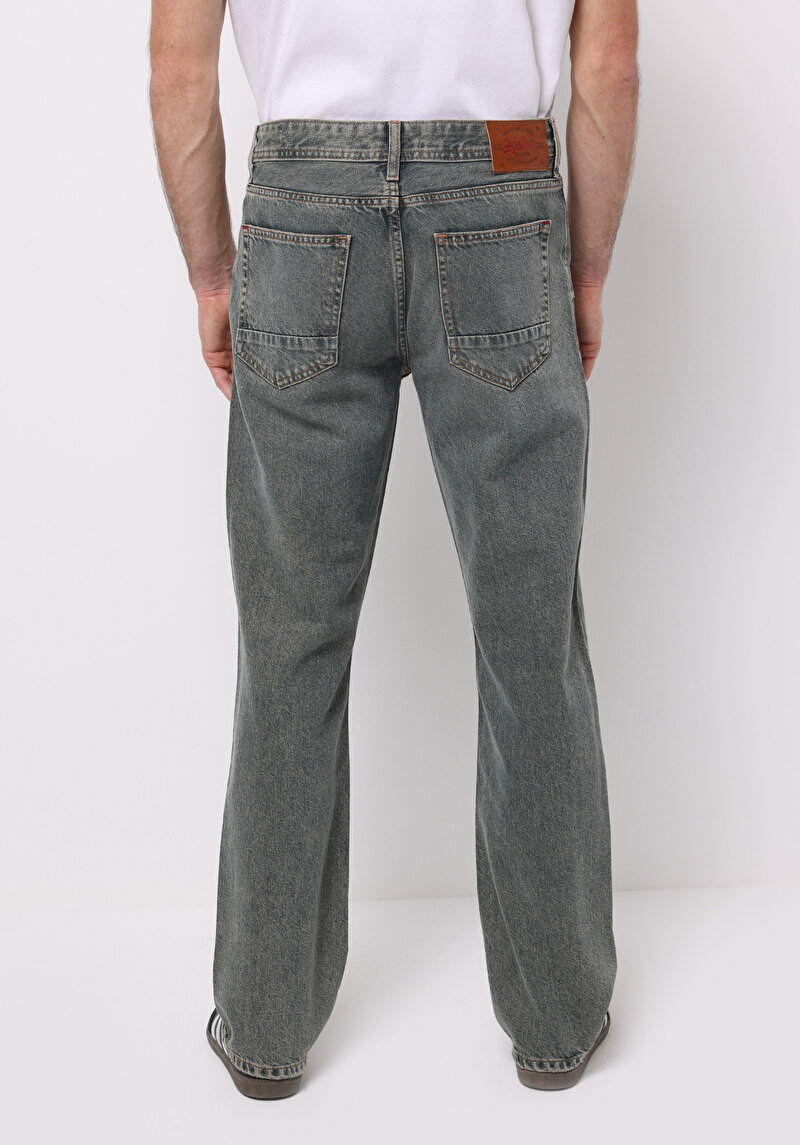 Regular Fit Erkek İndigo Jean Pantolon