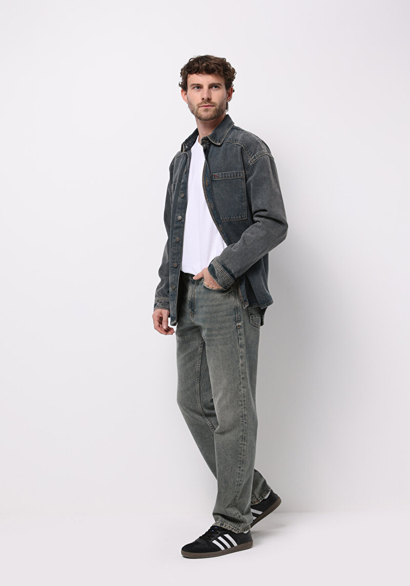 Regular Fit Erkek İndigo Jean Pantolon