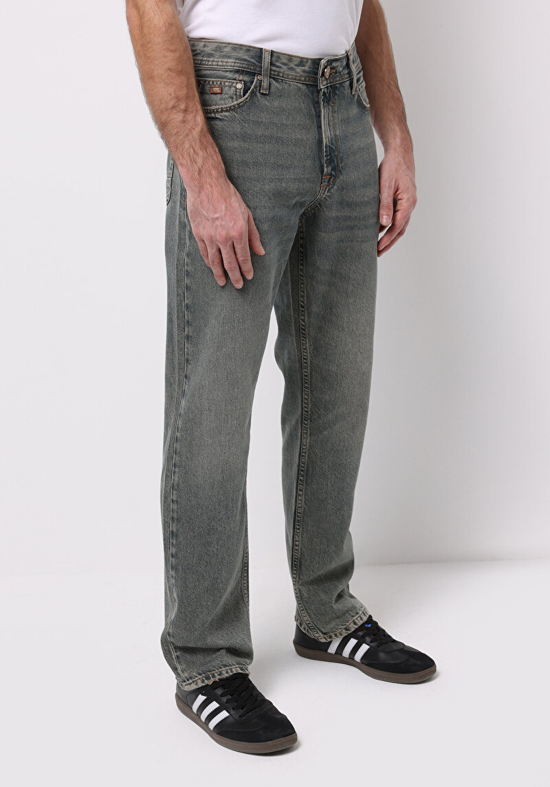 Regular Fit Erkek İndigo Jean Pantolon