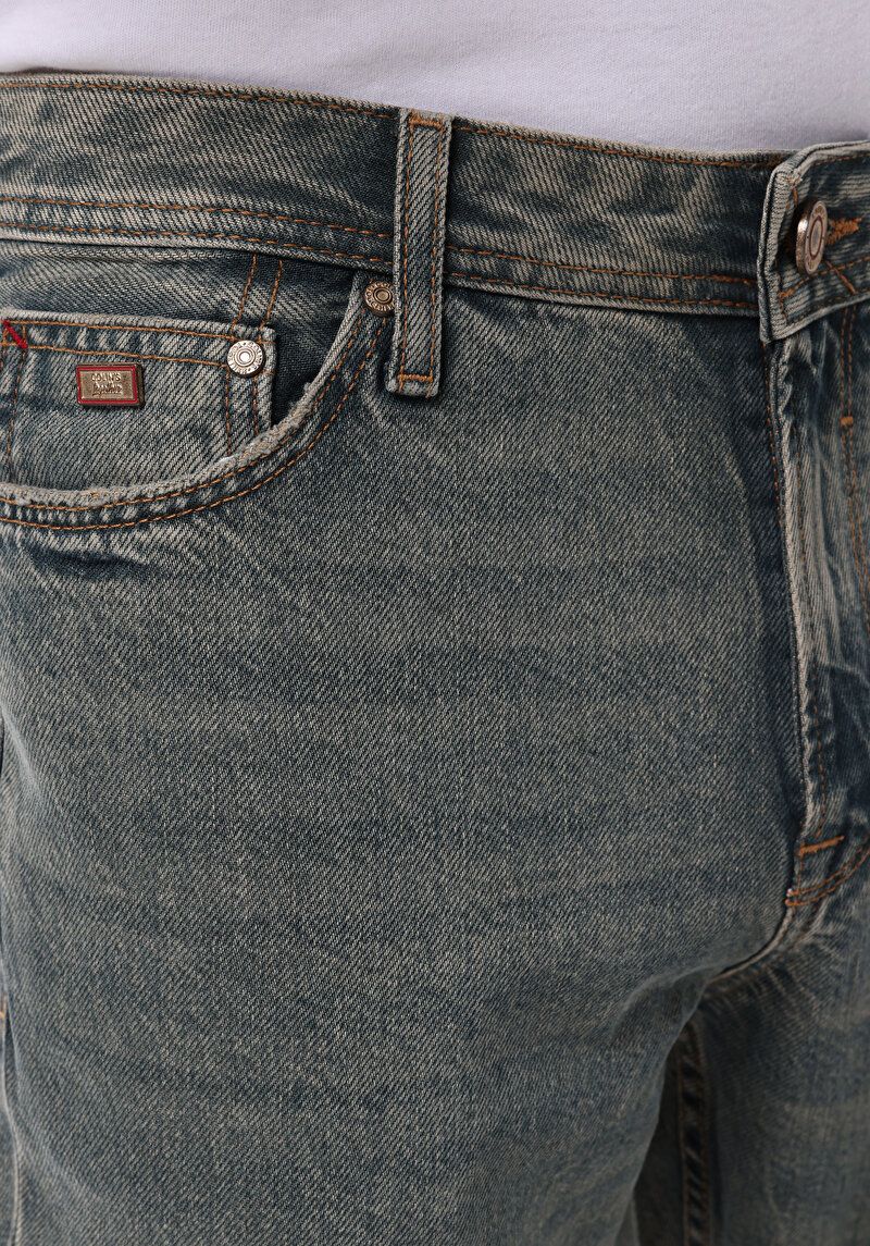 Regular Fit   Erkek İndigo Jean Pantolon