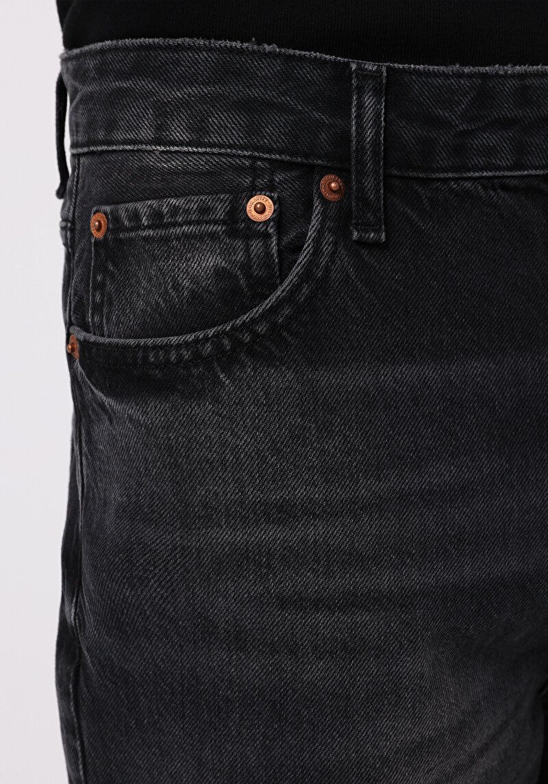 Loose Straight Fit   Erkek Siyah Jean Pantolon