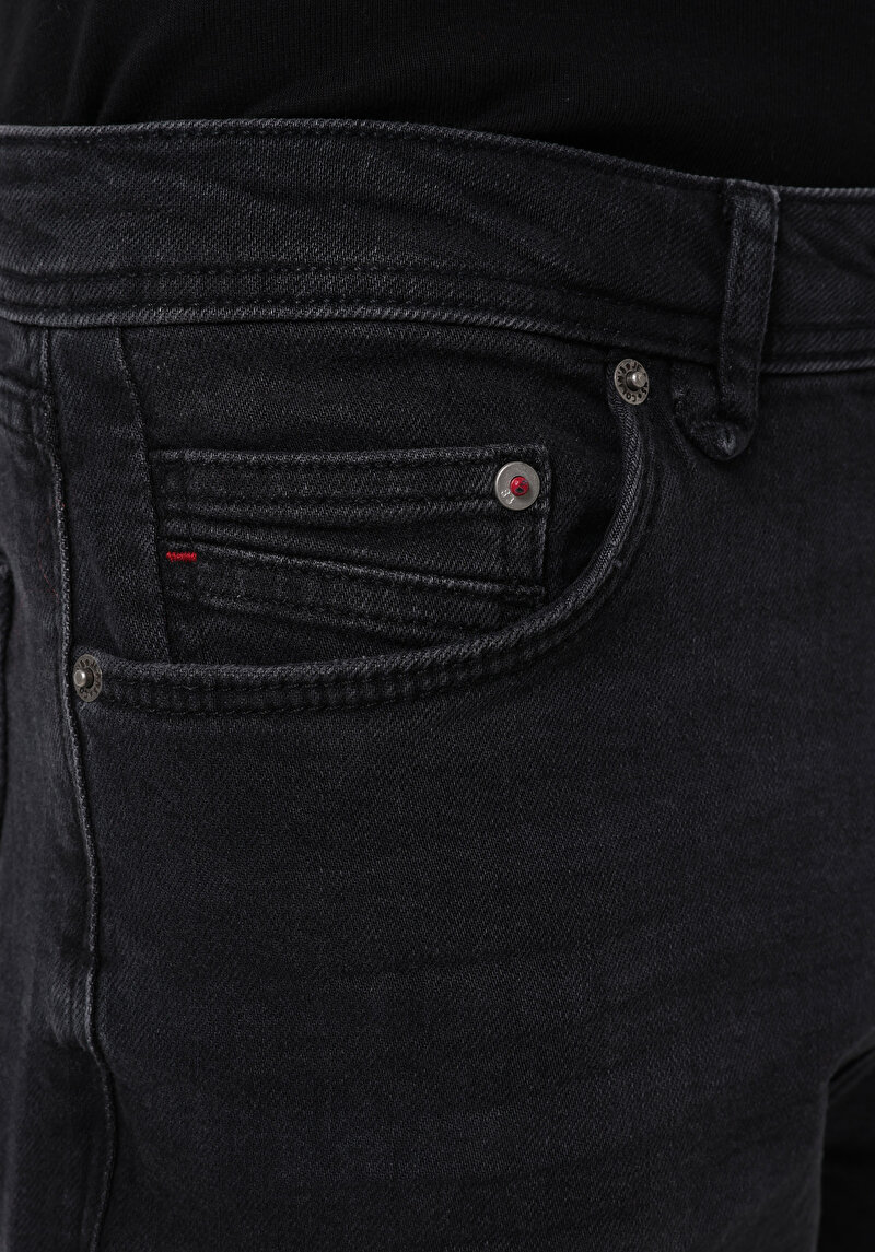 Regular Fit   Erkek Siyah Jean Pantolon
