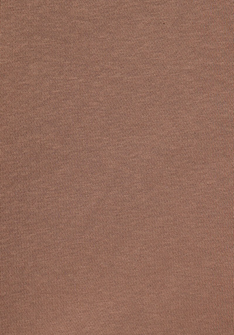 Relax Fit Dik Yaka Düz Kadın Bej Sweatshirt