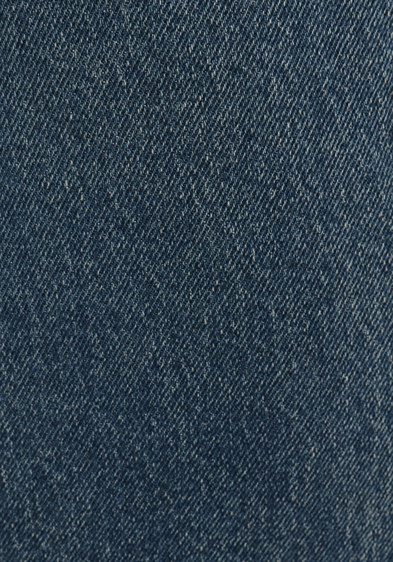 Straight Fit Orta Bel Tam Boy Paça Kadın İndigo Jean Pantolon