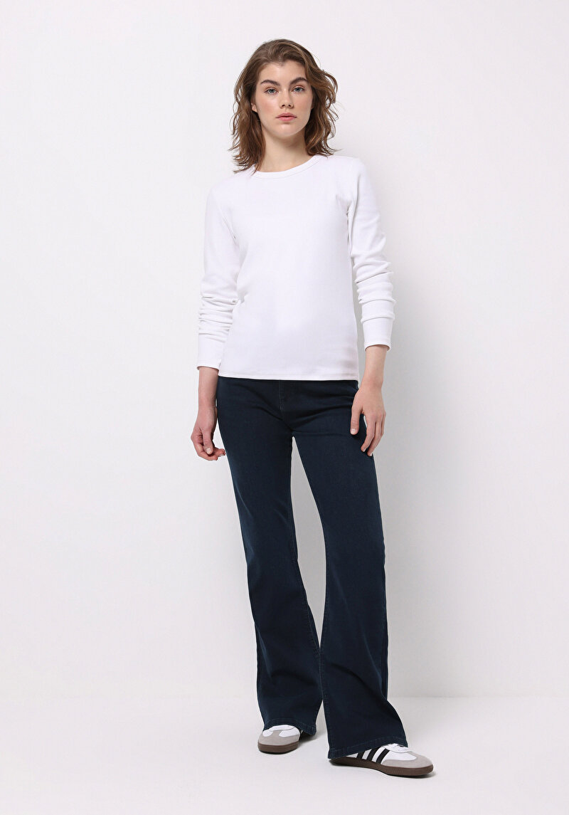 Regular Fit   Kadın Koyu İndigo Jean Pantolon