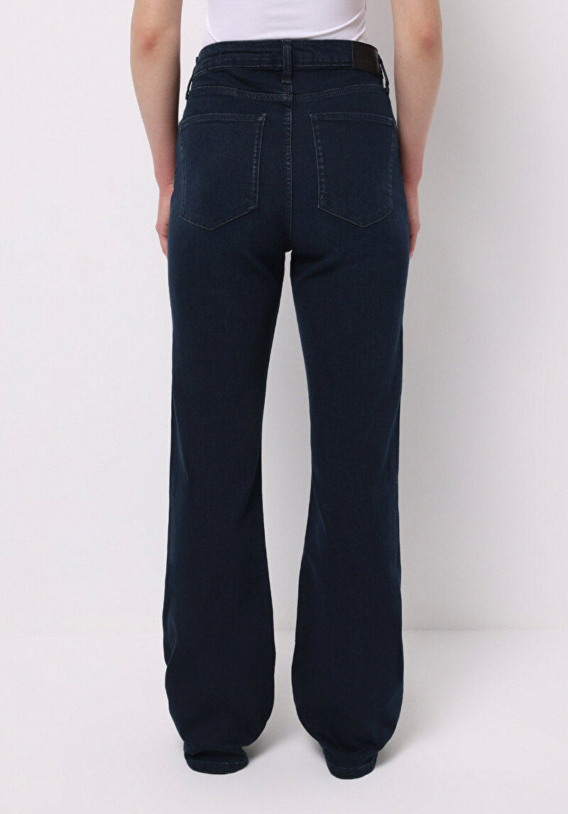 Regular Fit Kadın Koyu İndigo Jean Pantolon