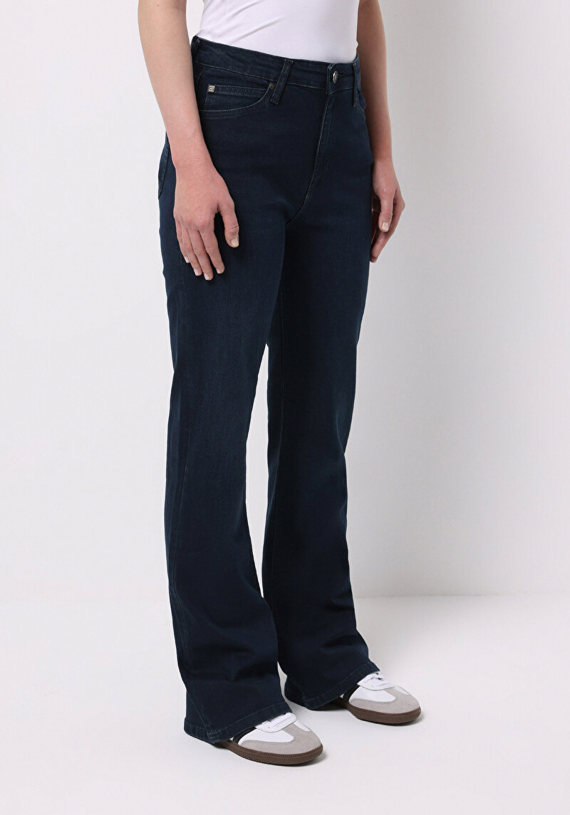 Regular Fit Kadın Koyu İndigo Jean Pantolon