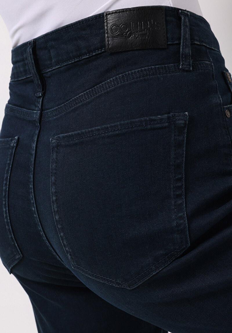 Regular Fit   Kadın Koyu İndigo Jean Pantolon