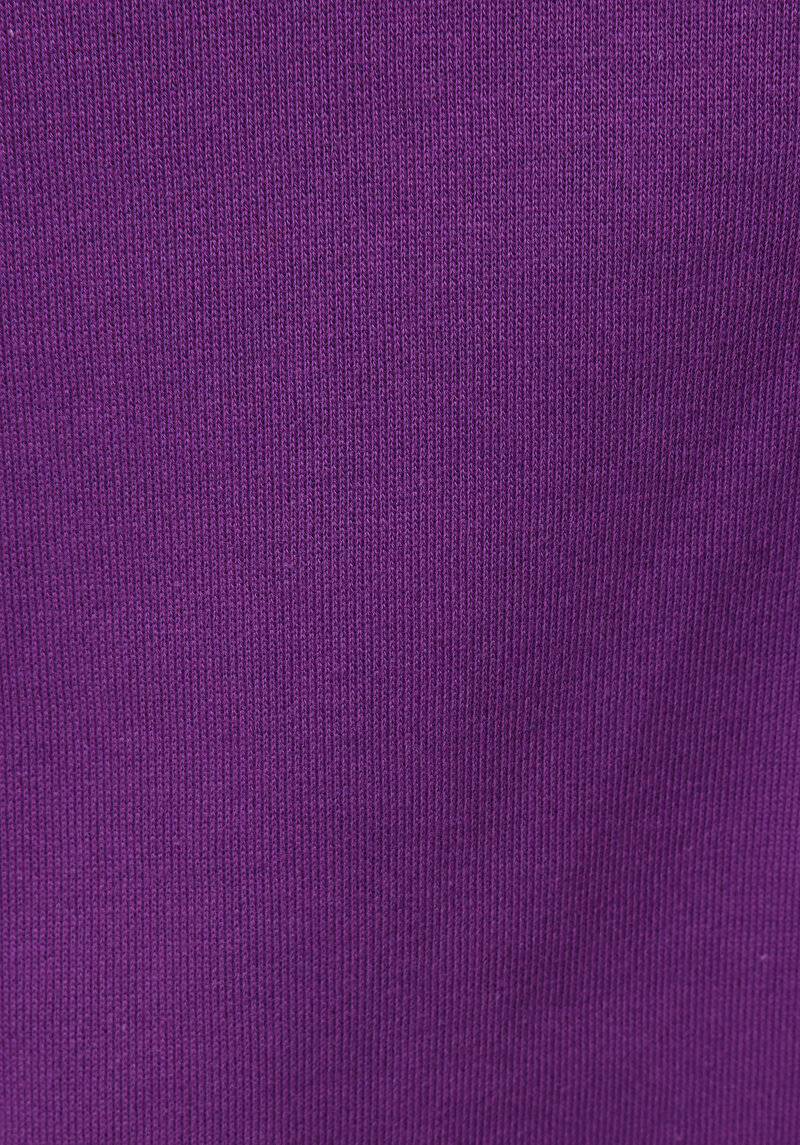 Regular Fit Yuvarlak Yaka Baskılı Kadın Mor Sweatshirt
