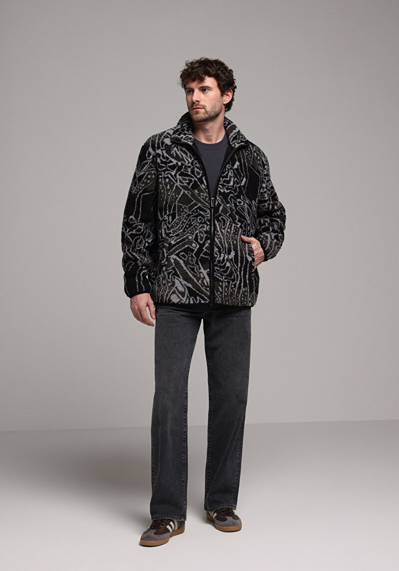 Comfort Fit Erkek Siyah Ceket