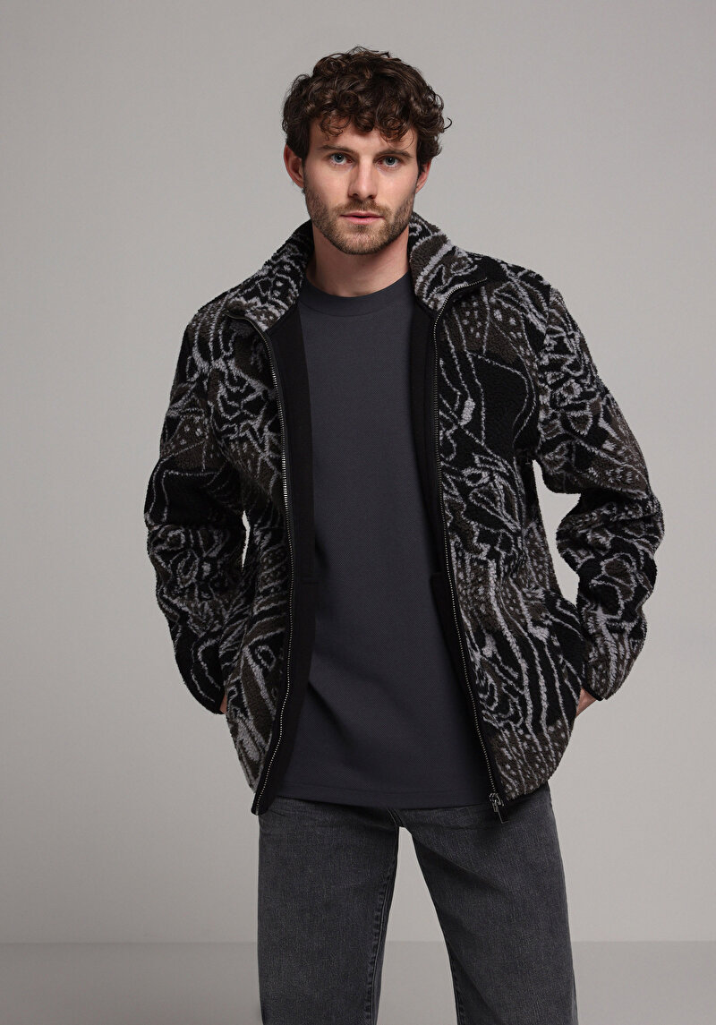 Comfort Fit Erkek Siyah Ceket