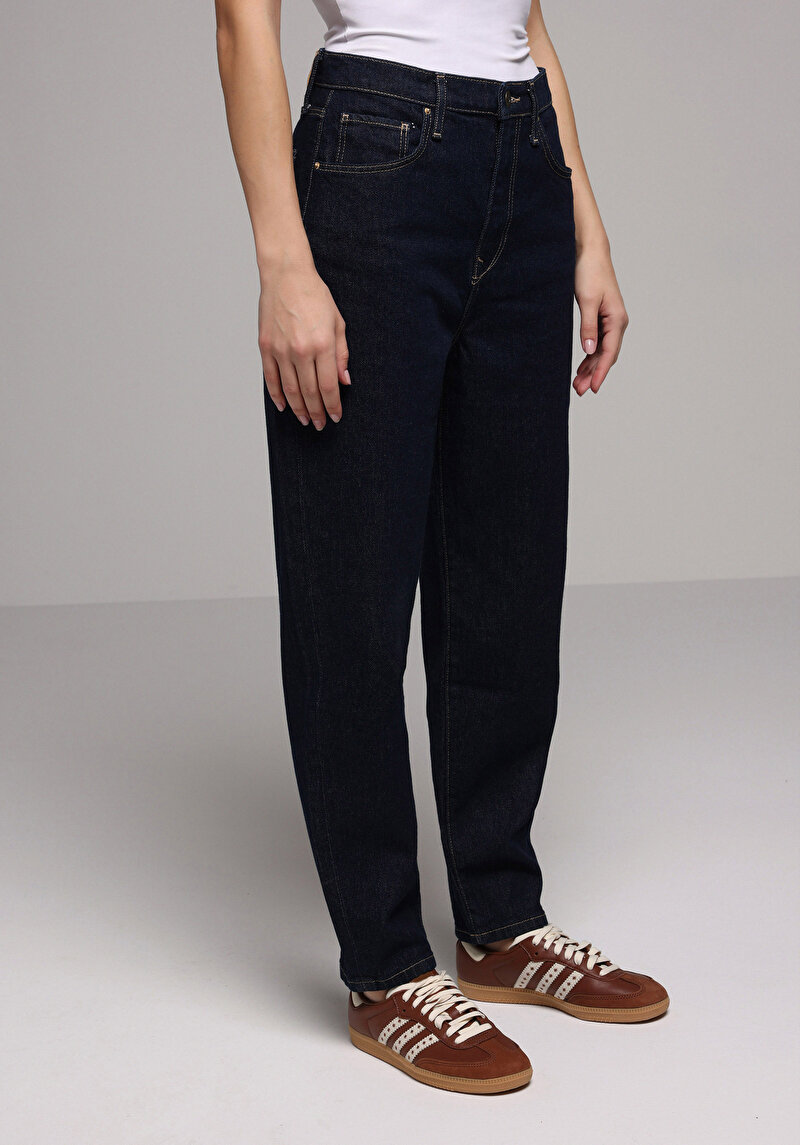 Mom Fit   Kadın Koyu İndigo Jean Pantolon