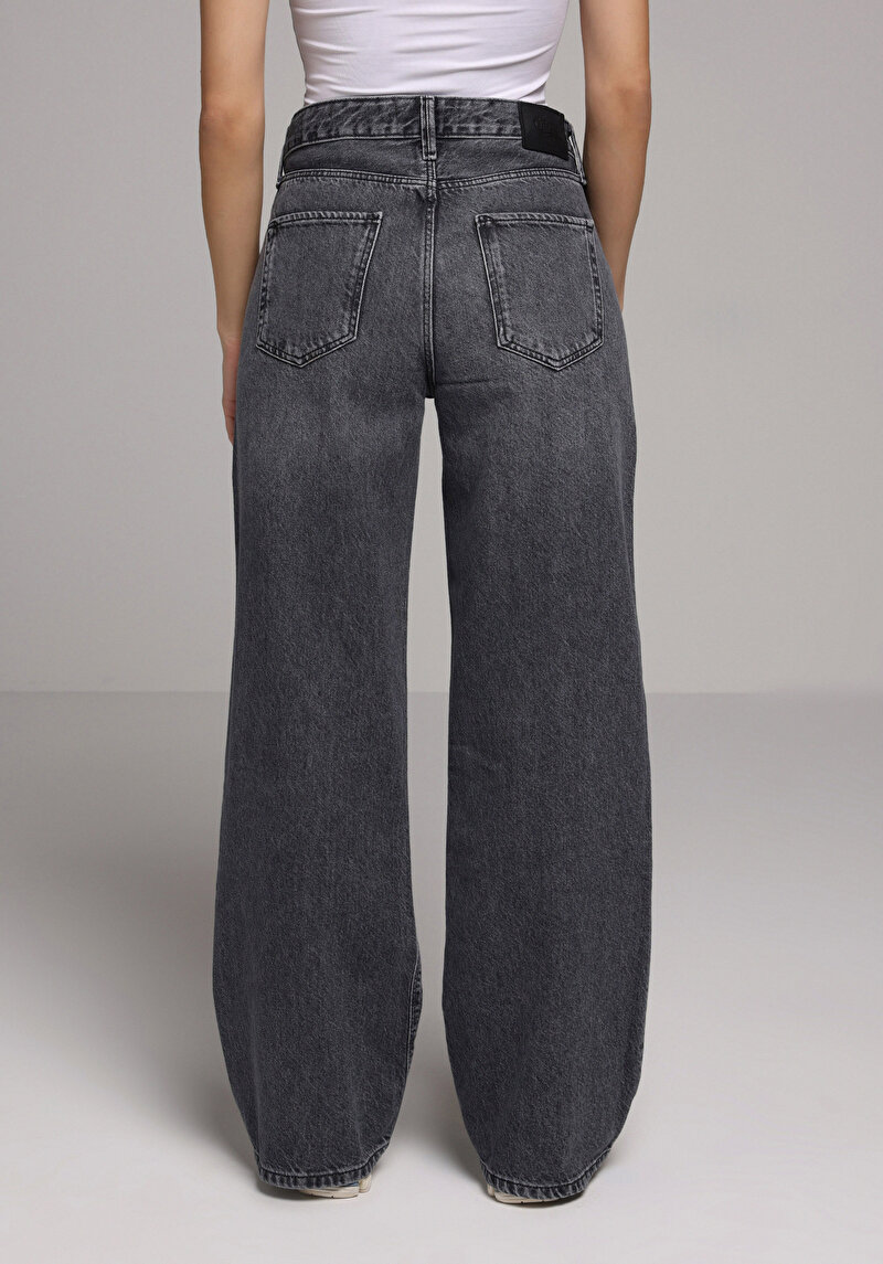 Regular Fit Kadın Siyah Jean Pantolon